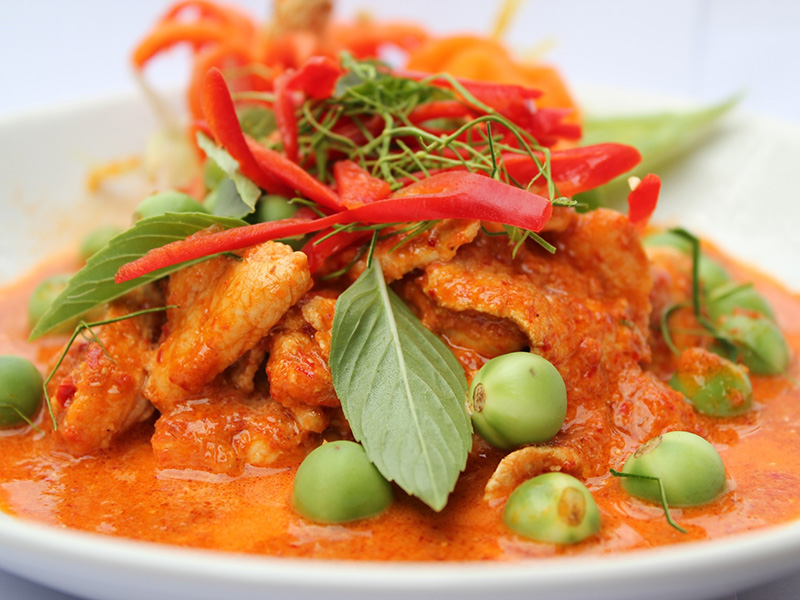 Panang curry with chicken